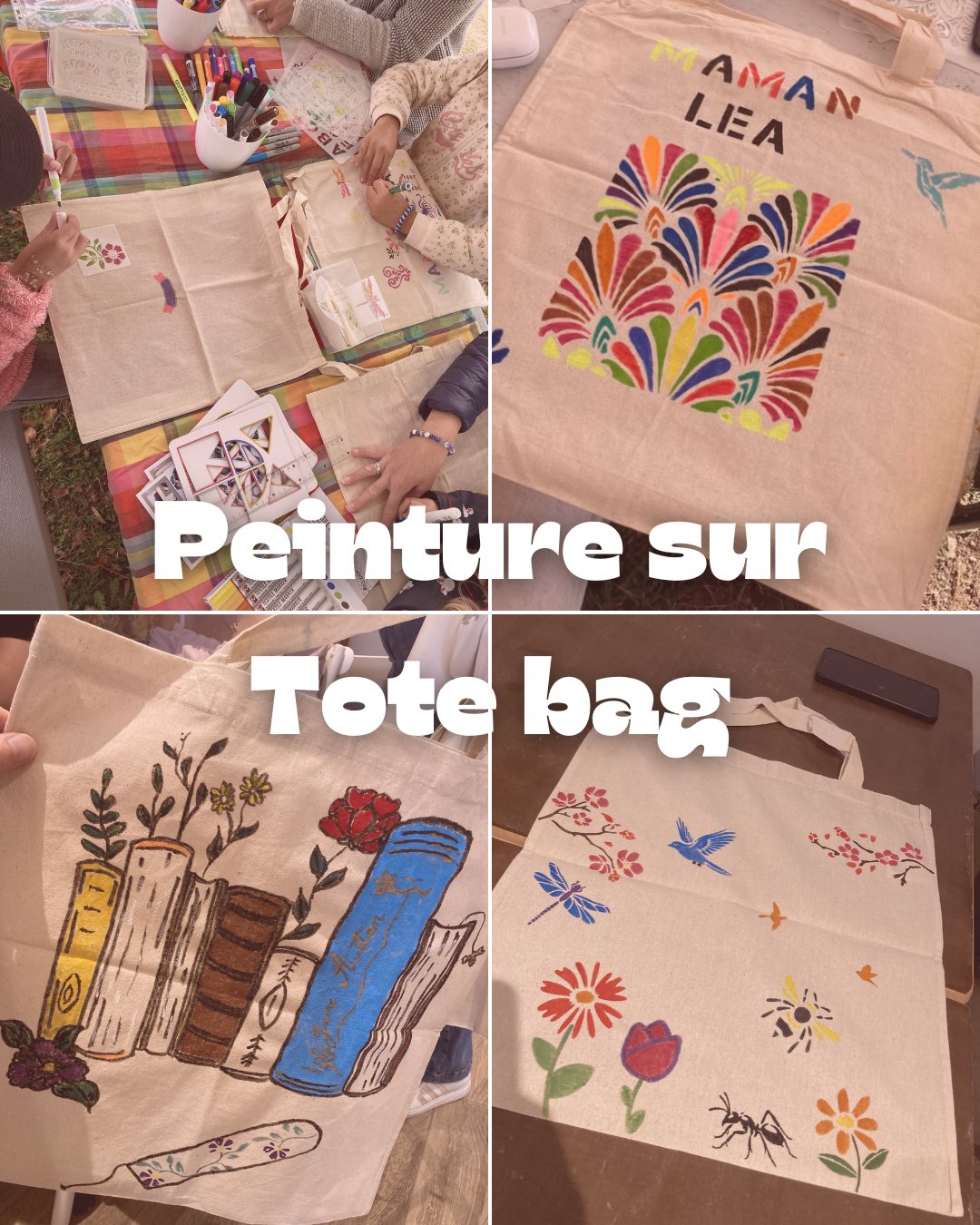 Peinture sur Tote bag à Nancy