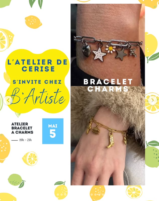 Atelier bracelet Charms à Nancy