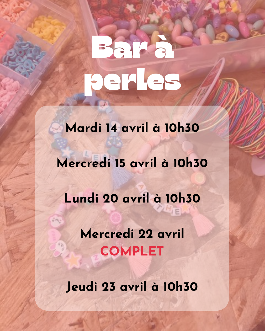 Atelier Bar à perles Nancy